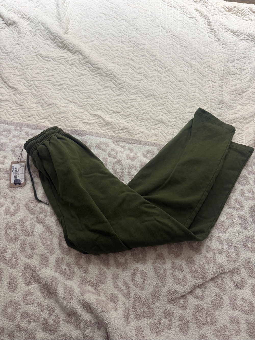 NWT Rachel Comey Olive Green Fleece Terry Sweatpants